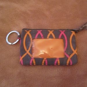 Vera Bradley Women's Accessories~Clip Zip ID~Jazzy Swirls